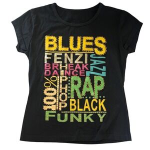 Music Lover‎ T-Shirt Blues Jazz Rap Funky Black Graphic Tee